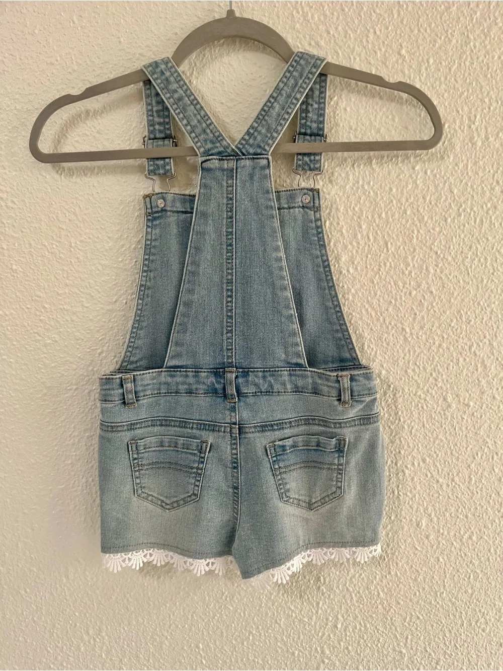 NWT Epic Threads Denim Butterfly Short Overalls